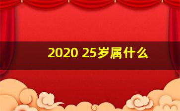 2020 25岁属什么